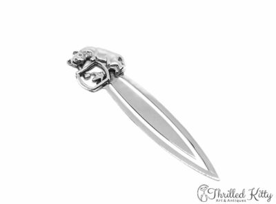 Cat & Fishbowl Bookmark | Solid Sterling Silver