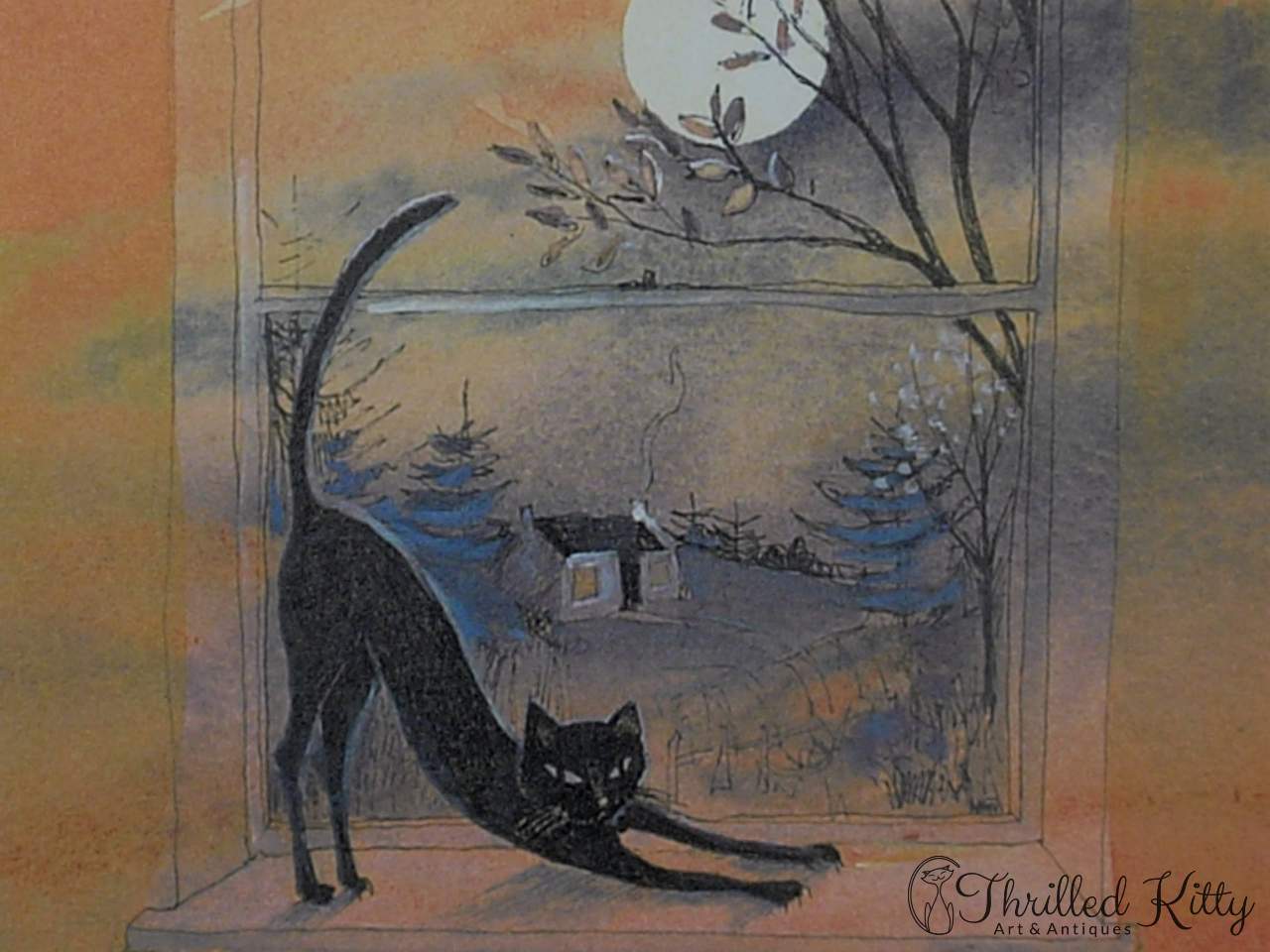 'Cat on the Sill' by Keli Clark | Signed Giclée Print