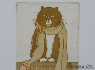 ‘Cat with Scarf’ by Maggie Burley | Limited Edition Etching