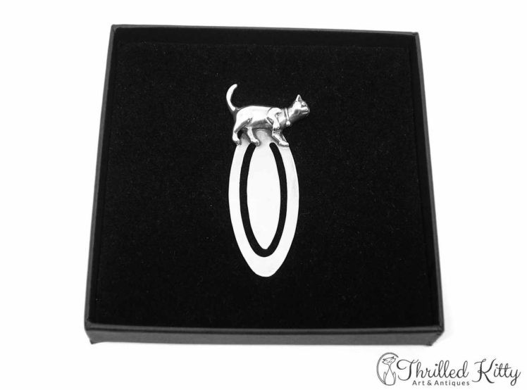 Characterful Walking Cat Bookmark Solid Sterling Silver 5