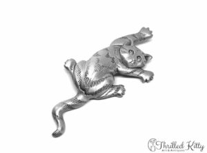 Climbing Cat Vintage American Brooch | Jonette Jewelry | 1980s