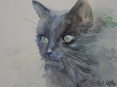 ‘Dark Cat’ by Petya Tosheva | Watercolour