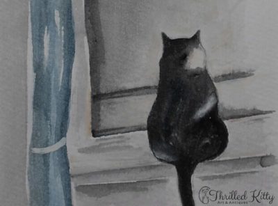 ‘Inconspicuous Bird Watcher’ by Karen Spooner | Watercolour