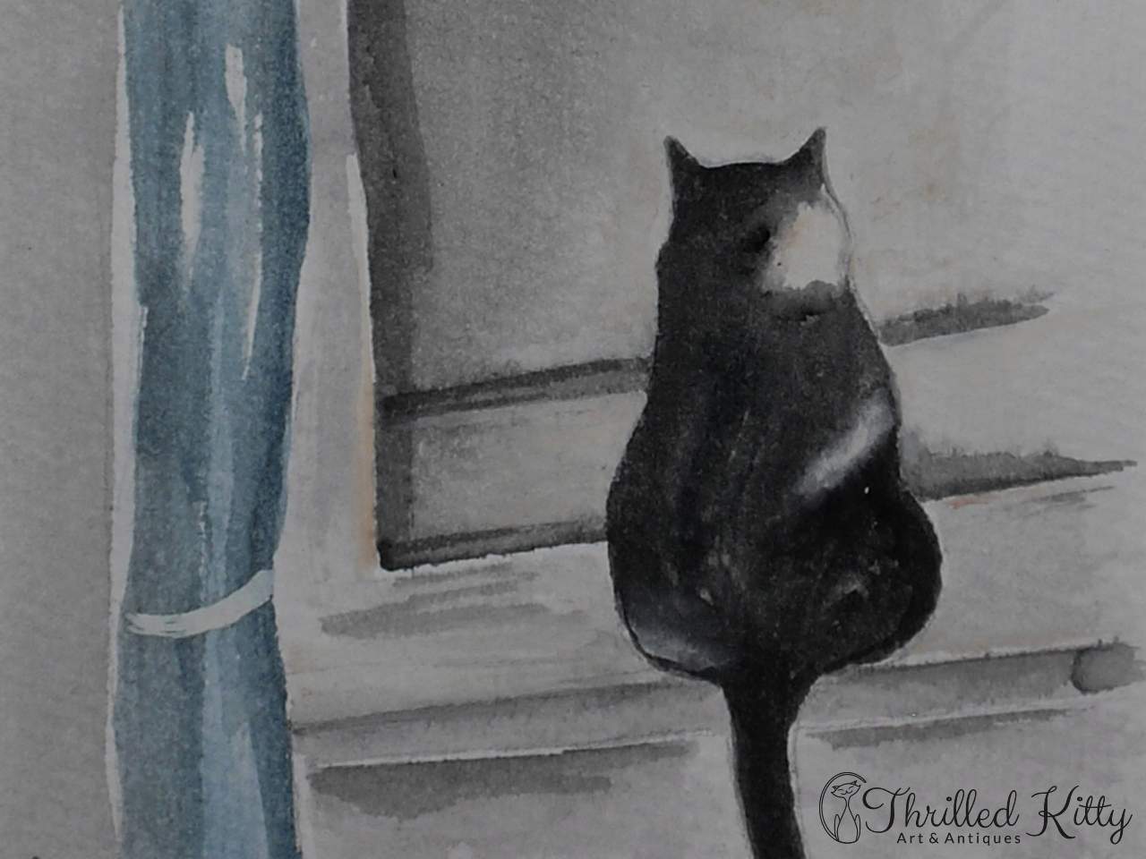 'Inconspicuous Bird Watcher' by Karen Spooner | Watercolour
