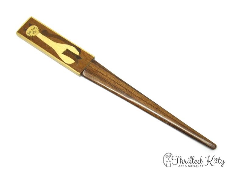 Inlaid Wooden Letter Opener-1960s-70s-1
