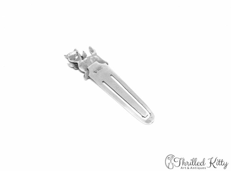 Kitten With Bow Bookmark Solid Sterling Silver 2