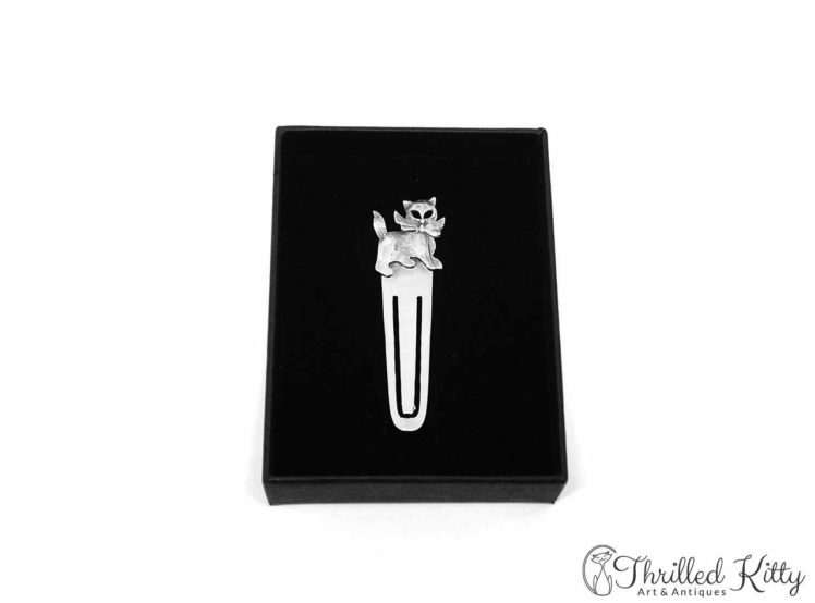Kitten With Bow Bookmark Solid Sterling Silver 4