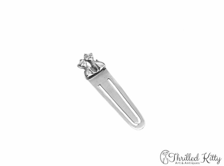 Loving Cats Bookmark Solid Sterling Silver 1