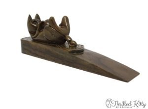 Malaysian Cat & Ball Wedge Doorstop | Sarawakian Hardwood