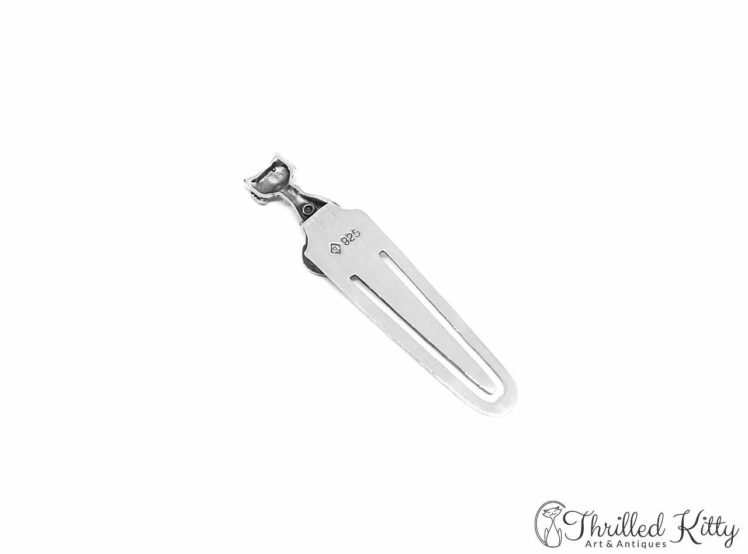 Stylised Sitting Cat Bookmark Solid Sterling Silver 2