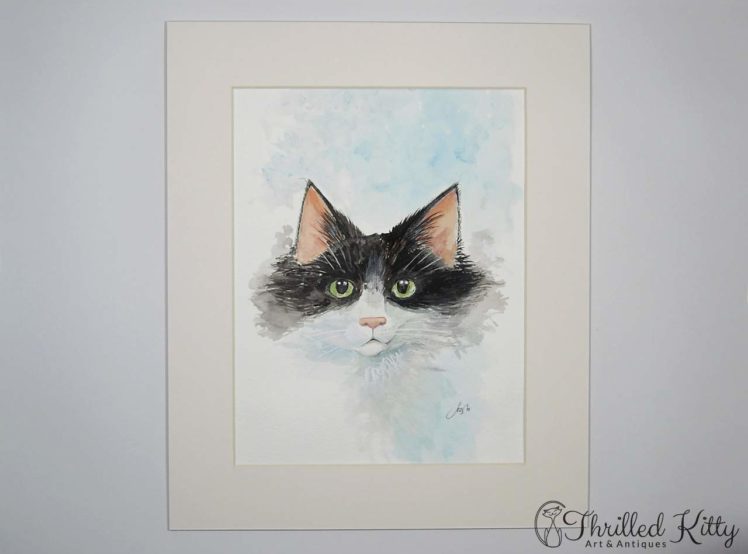 The Cat Next Door by Paul Selvey-Watercolour-2