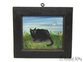'Tom Tom' - Cat & Butterfly | Oil on Board | 1982