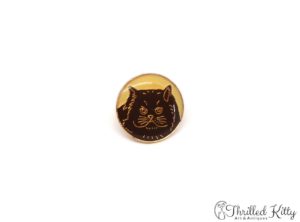 Cloisonné Persian Cat Lapel or Tie Pin | British Badge Co. | 1980s