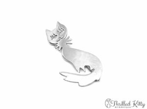Quirky Vintage Mexican Silver Cat Brooch | Taxco de Alarcón