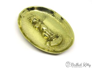 Cheshire Cat English Solid Brass Pin Dish | 1920s