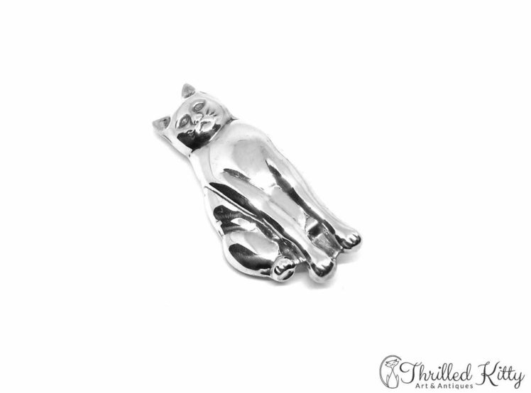 Temp-Sitting-Cat-Silver-Brooch-1970s-1