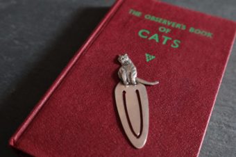Solid Silver Cat Bookmarks
