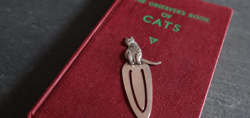 Solid Silver Cat Bookmarks