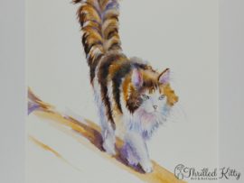 'The Calico Cat That Walked by Himself' by Debra J Hall | Watercolour