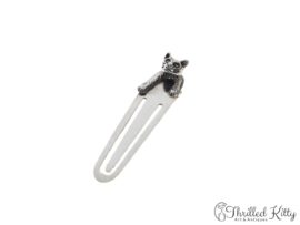 Page Climbing Kitten Bookmark | Solid Sterling Silver