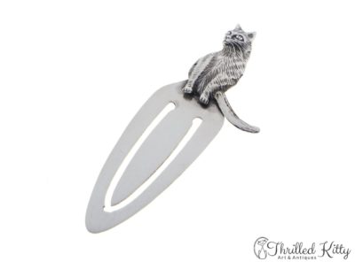 Sitting Cat Bookmark | Solid Sterling Silver