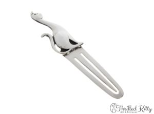 Stylised Profile Cat Bookmark | Solid Sterling Silver