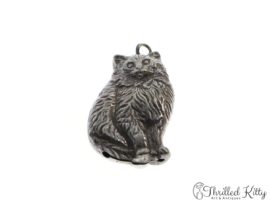 Vintage English Cat Charm | EPNS Silverplate