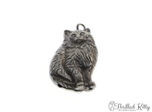 Vintage English Cat Charm | EPNS Silverplate