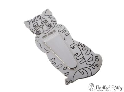 Vintage Harrison Brothers & Howson Cat Bookmark | Solid Sterling Silver