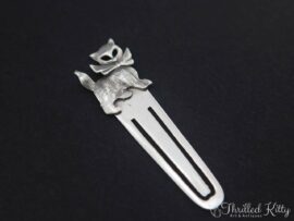 Kitten In Bow Bookmark | Solid Sterling Silver