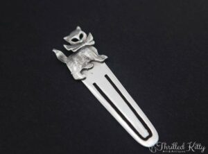 Kitten In Bow Bookmark | Solid Sterling Silver